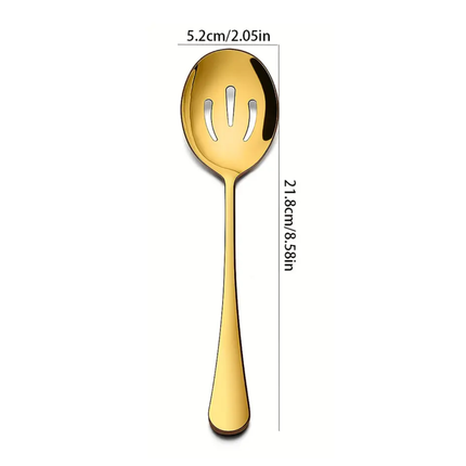 Stainless Steel Long Handle Soup Spoon Hot Pot Colander Strainer Spoon Buffet Service Spoons and Slotted Serving Spoon