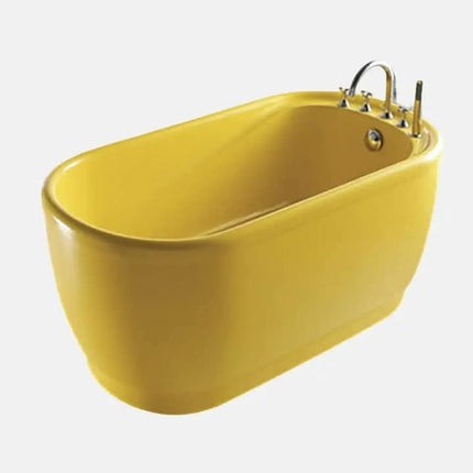 Acrylic Yellow Adult Hot Tub Acrylic Clawfoot Freestanding Bathtub