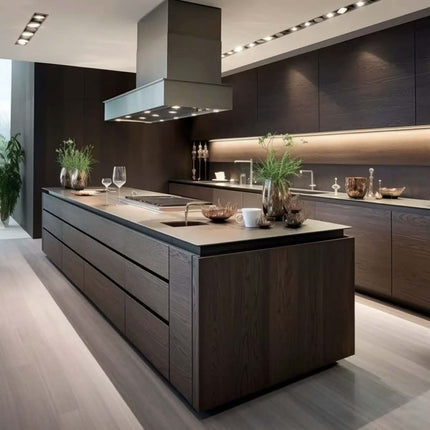Customize Modern Kitchen Cabinets Solid Wood Modular Island Kitchenette Gabinetes De Cocina for Residential