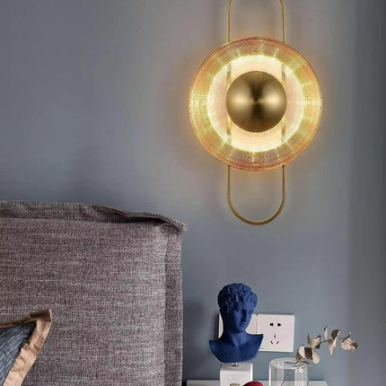 Modern Glass Wall Light Collection - White/ Smoky Grey Glass, White / Blue Glass, Tea -50 x 27 mm for