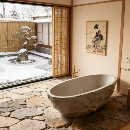 Special Design Freestanding Soaking Tub Portable Artificial Stone Bathtub For Hotels And Bathrooms