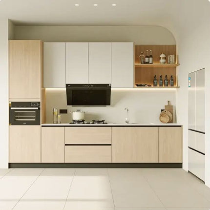 Customizable Design of Modern Style Melamine Kitchen Cabinets and Dish Cabinets with Easy Clean Feature For Kitchen Furniture