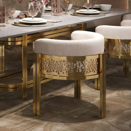 Modern Exclusive Curved Velvet Chair – Gold Stainless Steel Frame, Stylish Accent Seating for Home, Hotel, Cafe and Club
