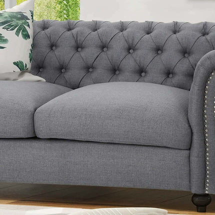 Modern Luxury Linen Loveseat Sofa for Home European Victorian Industrial Asian French Design Styles