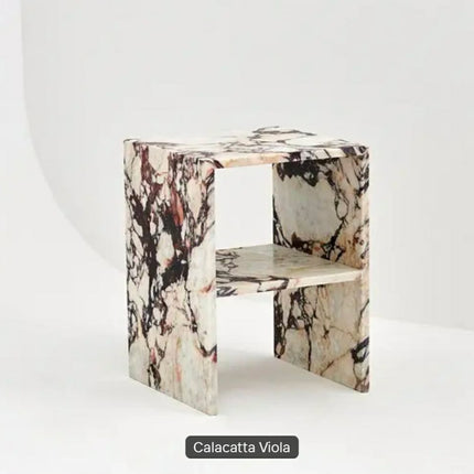 Customized Modern Luxury Design Natural Calacatta Viola Marble Rectangular Coffee Table Durable Home Furniture