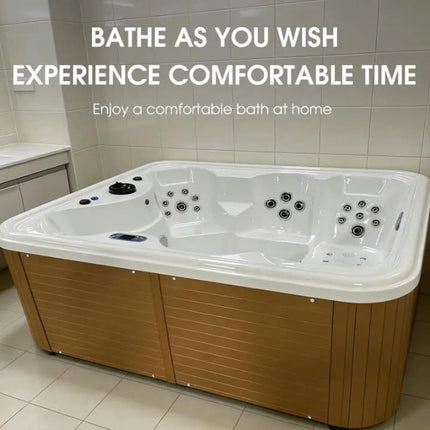 Swim SPA Hot Tub Hot Selling High Quality Traditional Acrylic Whirlpool Square Tub CE Approved Outdoor ODM Spa Massage Bathtub 10 Jets for 2-4