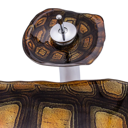 Turtle Shell Texture Pattern Face Wash Sink Washroom Vanity Small WashBasin China Glass Basins Bathroom Sinks