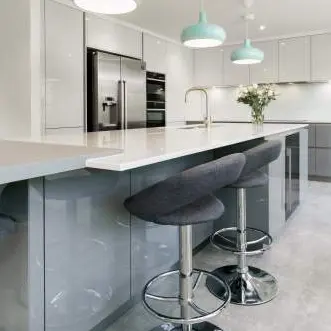 Luxury MDF Modular Modern Lacquer Glossy Kitchen Cabinet Set