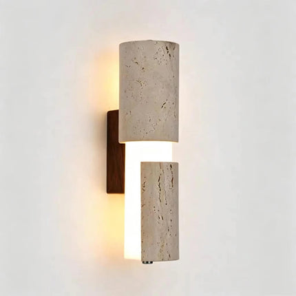 Designer Medieval Style Yellow Travertine LED Wall Lamp for Bedroom Living Room Entrance Staircase