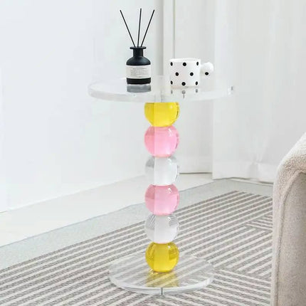 Modern Transparent Acrylic Side Table For Living Room Bedroom Balcony-Small Coffee Table For Household Use
