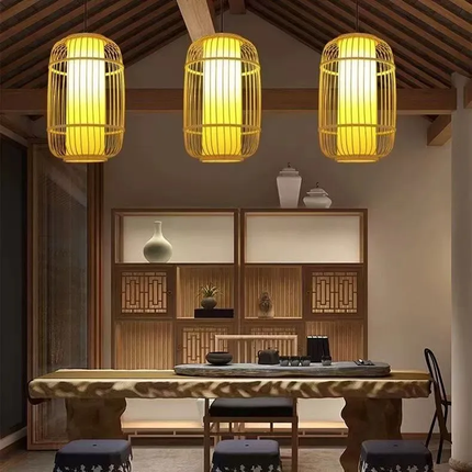 Bohemian Style Rattan Bamboo Woven Pendant Light, Staircase Light, Vintage Antique Ceiling Light, Vintage Pendant Light