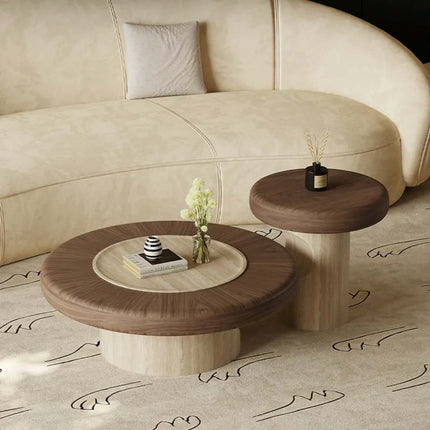 Creative simple living room coffee table round center coffee table wooden high end modern luxury minimalist table for home