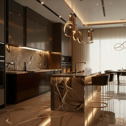 Modern Luxury Custom Kitchen Cabinets Granite Countertop China Whole House Furniture Dining Island Made Melamine MDF Board