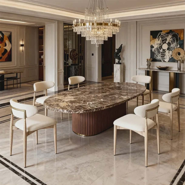 Modern Luxury Dining Table & Chair Set – Premium Furniture for Home, Hotel, Resort, Restaurant & Villa