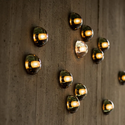 Villa Decor Light IP55 14SP Frosted Cylindrical Cast-Glass Half-Sphere Dimmable Wall Sconce Light