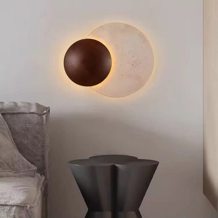 LED Background Wall Ambient Light Wall Lamp Bedroom Bedside new Style Yellow Cave Stone Mid-Century Wabi-Sabi