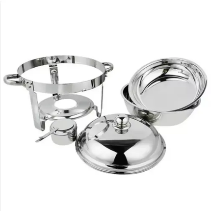 5.5L Gold Stainless Steel Round Food Warmer Buffet Set Food Warner Buffet Chafer Chafing Dish For Hotel Catering