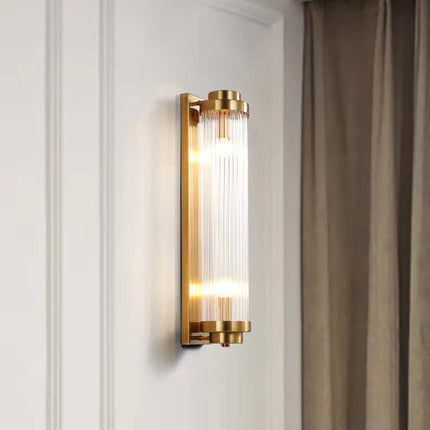 Modern All Copper Gold LED Wall Lamp Romantic Warm Glass Luxury Post-Modern Design Custom Size Home Living Room Dining Room