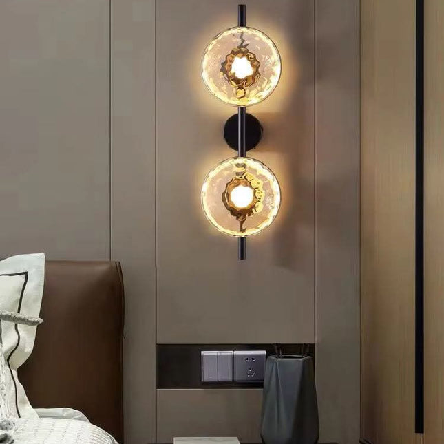 Art Design Interior Decoration Flower Scone Wall Light Modern LED Crystal Black Wall Lamp For Bedroom