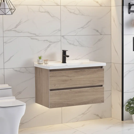 Modern floating vanity bathroom single counter top sino solid plywood cabinet bathroom vanity
