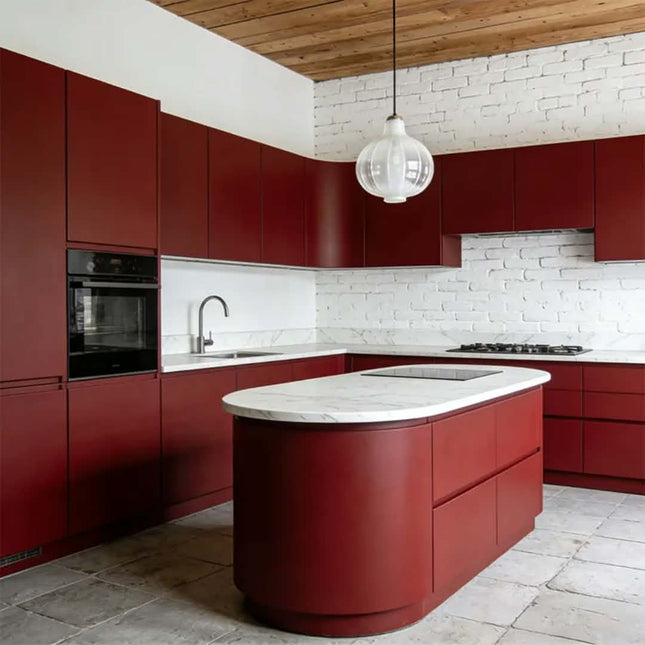 Custom Kitchen Cabinets Peel and Stick Wallpaper Red Oak Island Kitchen Cabinet Types Of Furniture Design Kitchen Cabinet