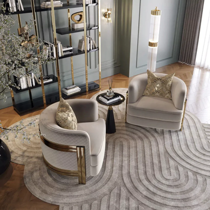 Golden Elegance Single Chair - Premium Stainless Steel Design