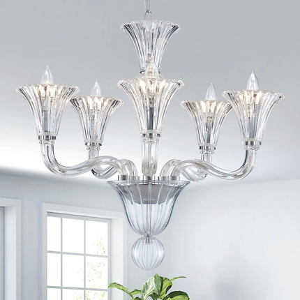 Customizable Luxury LED Big Hanging Lamp For Apartment Villa K9 Crystal Candle Chandeliers Lighting For Living Room