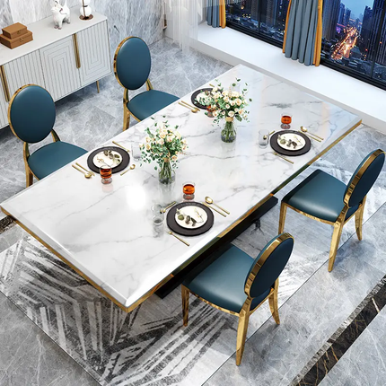 Modern Dining Table with Marble Top Dining Tables Luxury Dining Table Set