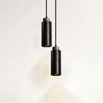 Travertine Led Pendant Light Kitchen Island Bedside Dining Room Restaurant Hotel Bar Hanging Droplight Black Stone