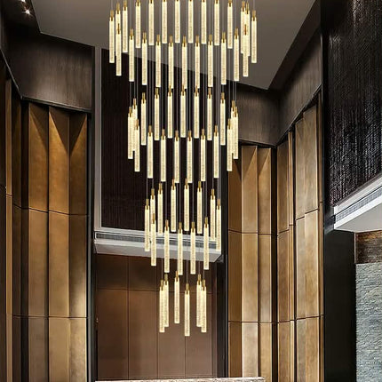 Modern Chandelier Crystals Villadom Living Room Pendant Lights Stair Light Decoration Hogar Moderno Suspension Luminaire Nordic