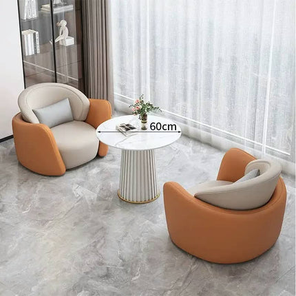 Modern Fabric PU Leather Accent Chair Home Leisure Sofas Restaurant Bedroom Single Sofa Chairs Hotel Living Room Furniture