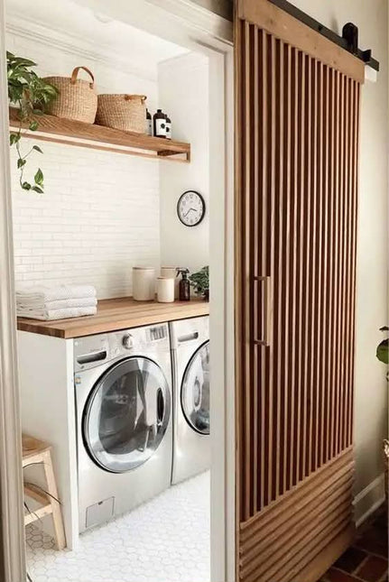 High Quality Wood Grain Sliding Interior Soundproof Door Slatted Barn Doors For House