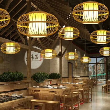 Bohemian Style Rattan Bamboo Woven Pendant Light, Staircase Light, Vintage Antique Ceiling Light, Vintage Pendant Light