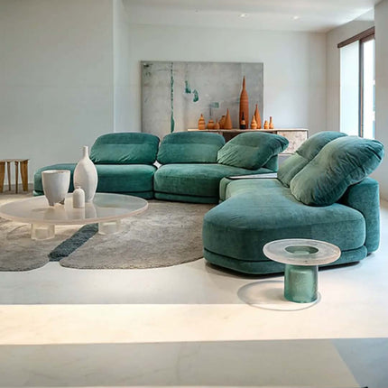 Roma Fabric Sofa Set Living Room Furniture Modern Boneless Sofa Couch Green Futon Velvet Soft Sofa
