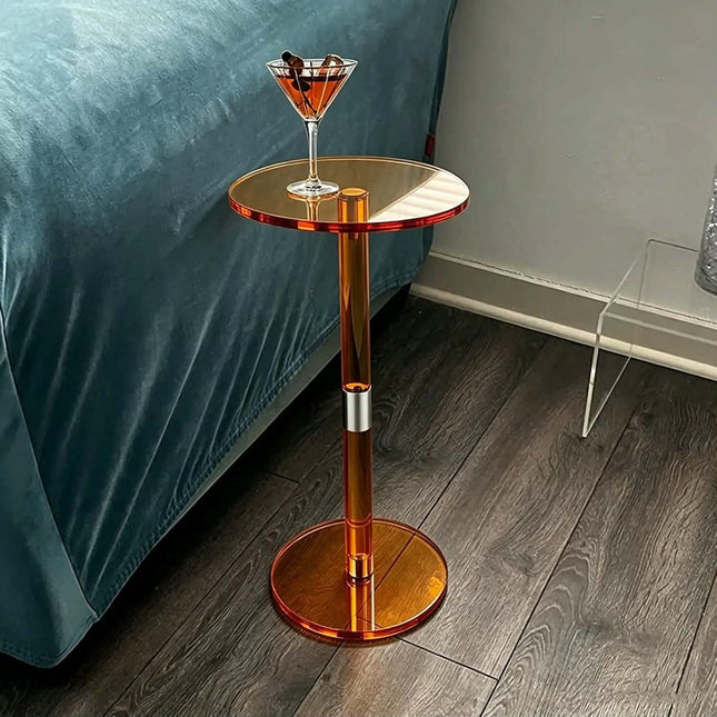 Modern Acrylic Coffee End Table Metal Frame for Small Spaces Adjustable Height Living Room Furniture Customizable Color