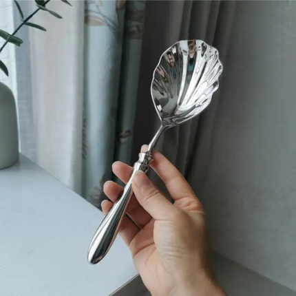 Luxury Shell-Shaped Stainless Steel Serving Spoons Premium Quality Unique Design Tableware Coffee Spoon Teaspoon