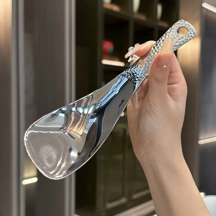 Creative Square Hammer Pattern Stainless Steel Rice Spoon Non-Stick Household Restaurant Self-Service Shovel For Canteen Use