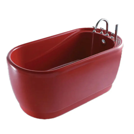 Acrylic Yellow Adult Hot Tub Acrylic Clawfoot Freestanding Bathtub