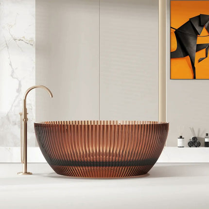 NEW Design Round Transparent Resin Bathtub in Bathroom Bathtub New Design Art Bathtub