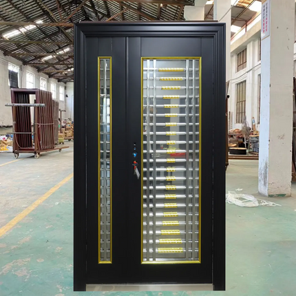 Refined Double Tempered Frosted Glass Bathroom Door Offering Durability and Style