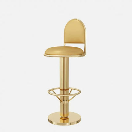 Modern Leather Stool Chairs Luxury Kitchen Metal High Chair Counter Velvet Adjustable Outdoor PU Gold Bar Stools