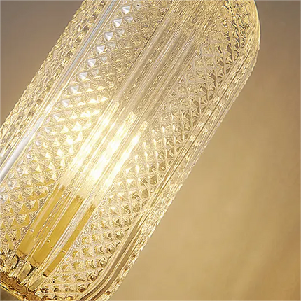 Warm And Versatile Bedroom Bedside Wall Lamp Double Head Living Room Background Iron Glass New Luxury LED Wall Light