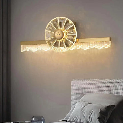Luxury Crystal Wall Light Collection - White / Gold, Black / White, Gold -41 x 14mm For Bedrooms, Corridors