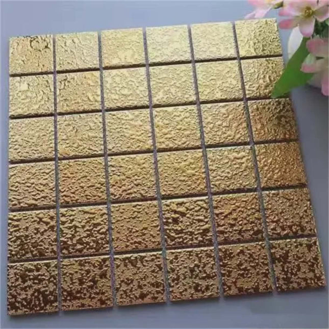30×30 Gold Ceramic Square Pattern Mosaic Tile Swimming Pool/Bathroom Mosaic Tile