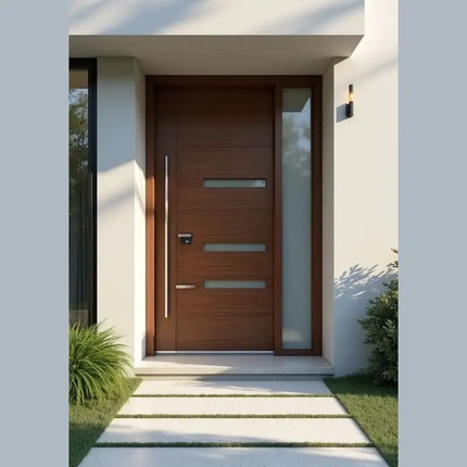 European Style Ornate Carved Warm Insulated Elegant Villa Main Entrance Exterior Wood Door