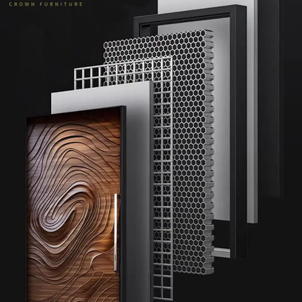 Modern Custom Minimalist Wooden Doors Solid Wood Glass Composite Painted Surface Finish Manual Bedroom Supermarket