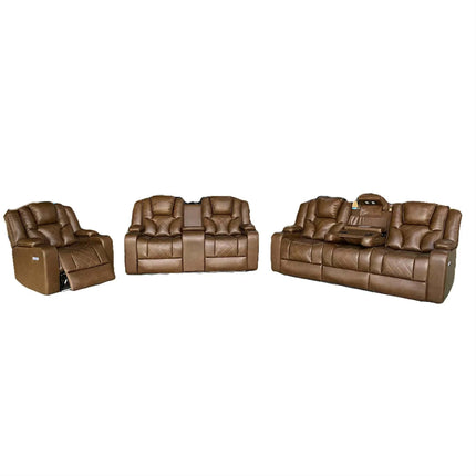 3 2 1 Modern 6 Seater Microfiber Fabric or Genuine Leather Motion Recliner Sofa Set Reclining Massage for Living room