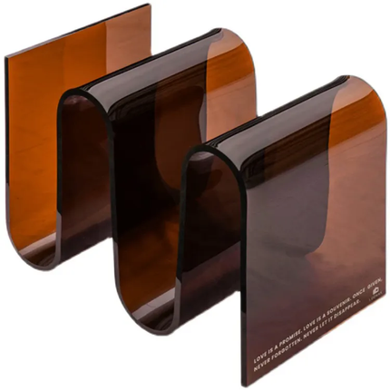 Acrylic Transparent Coffee Table Book Shelf Modern Undulating Easy to Clean Home Decor Living Room Side Table