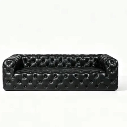 Bespoke Chesterfield Leather Sofa Chester Field 3 Seat Couch Home Living Room Wabi Sabi Style Sofa