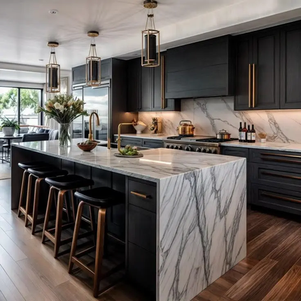 American Style Design Pine Ready to Assemble Black Kitchen Cabinet